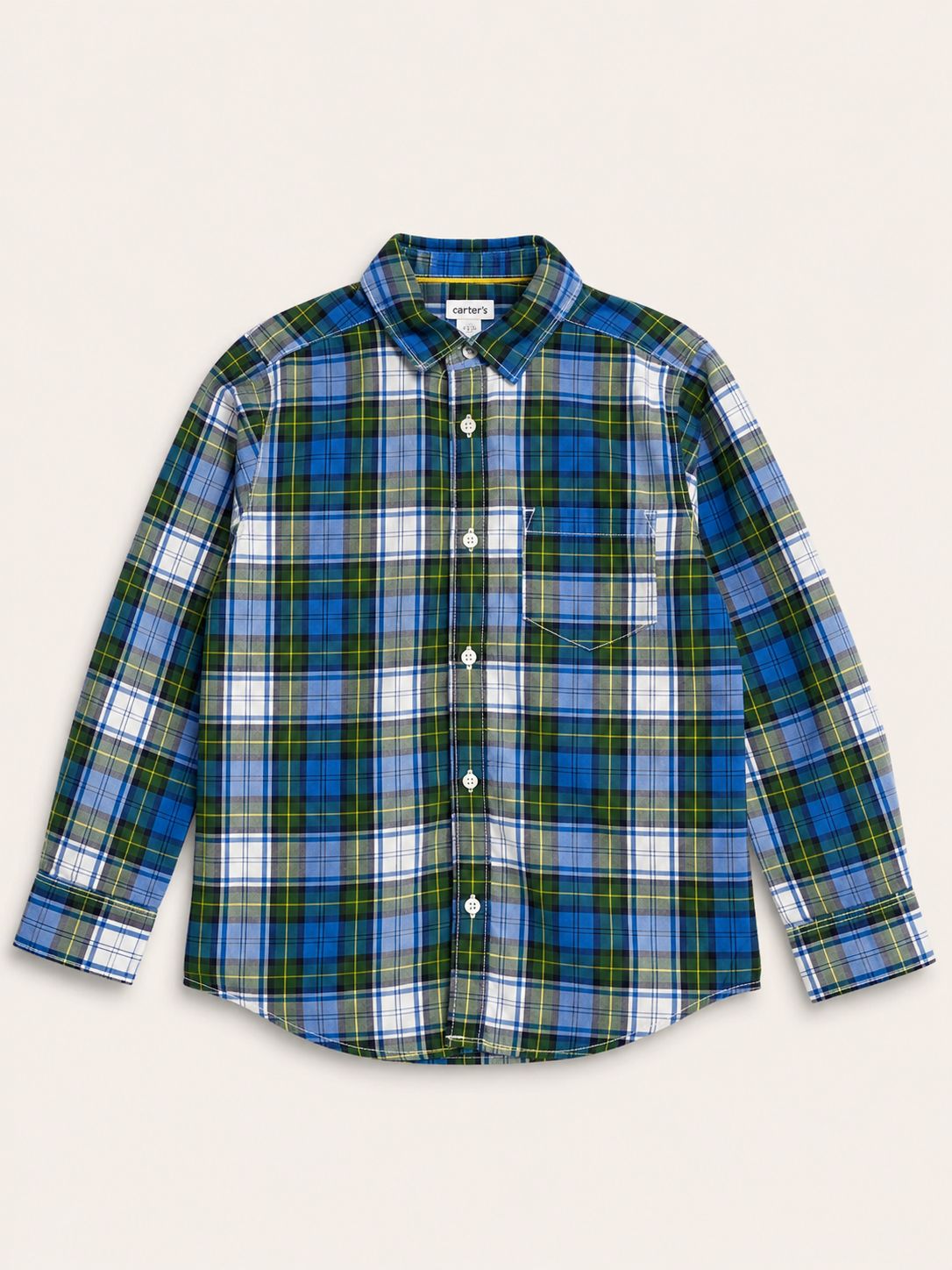 Camisa cuadros azul y verde