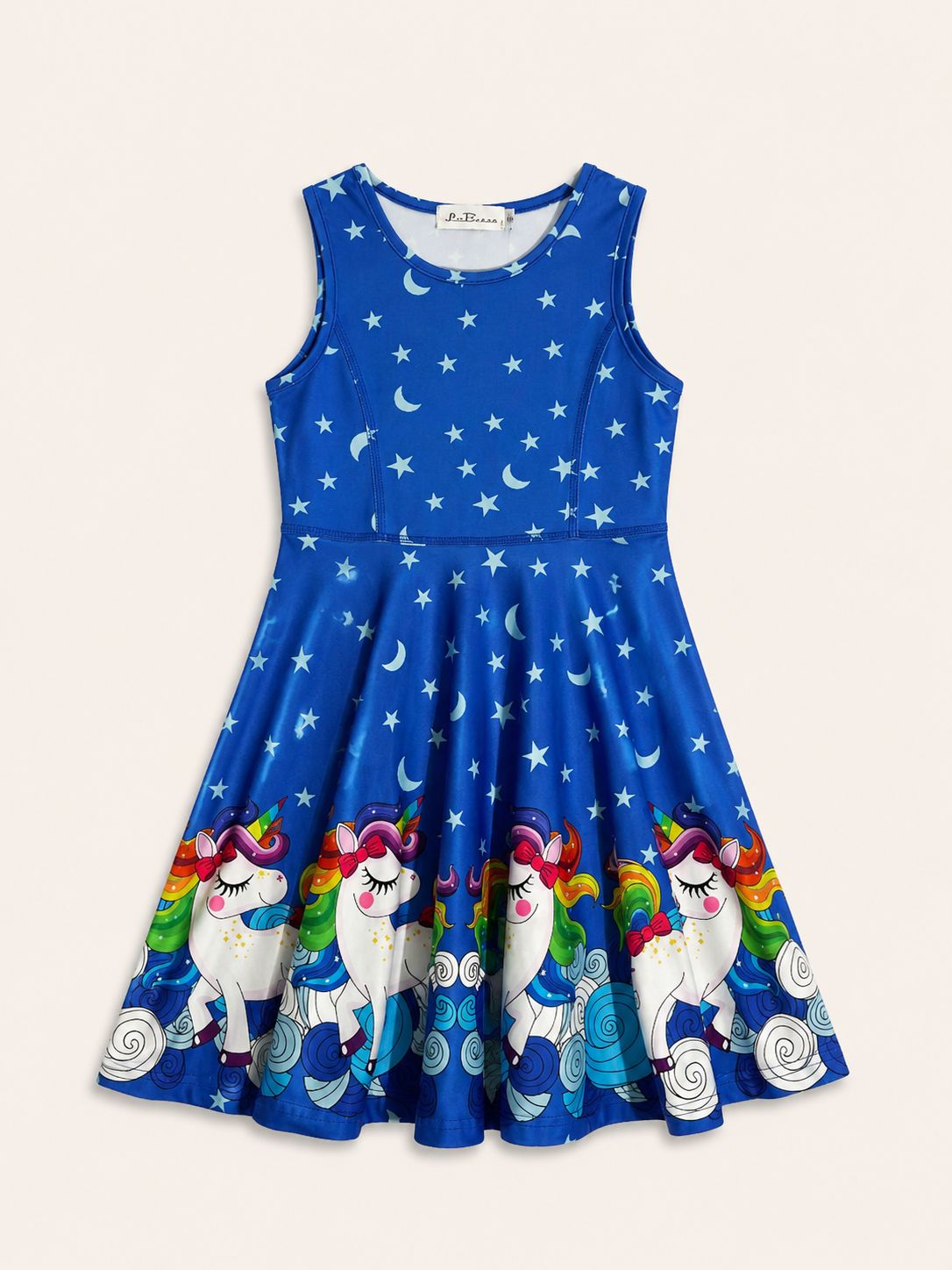 Vestido azul unicornio