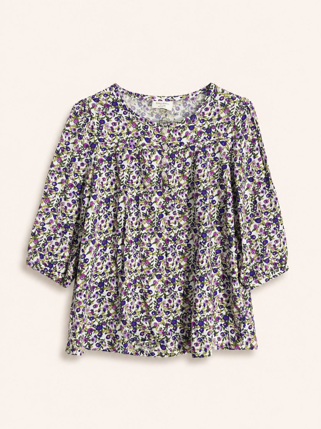 Blusa flores lilas