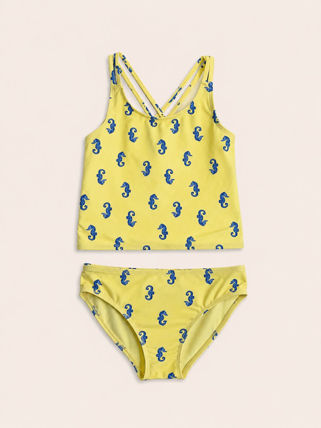 Bikini amarillo con caballitos de mar