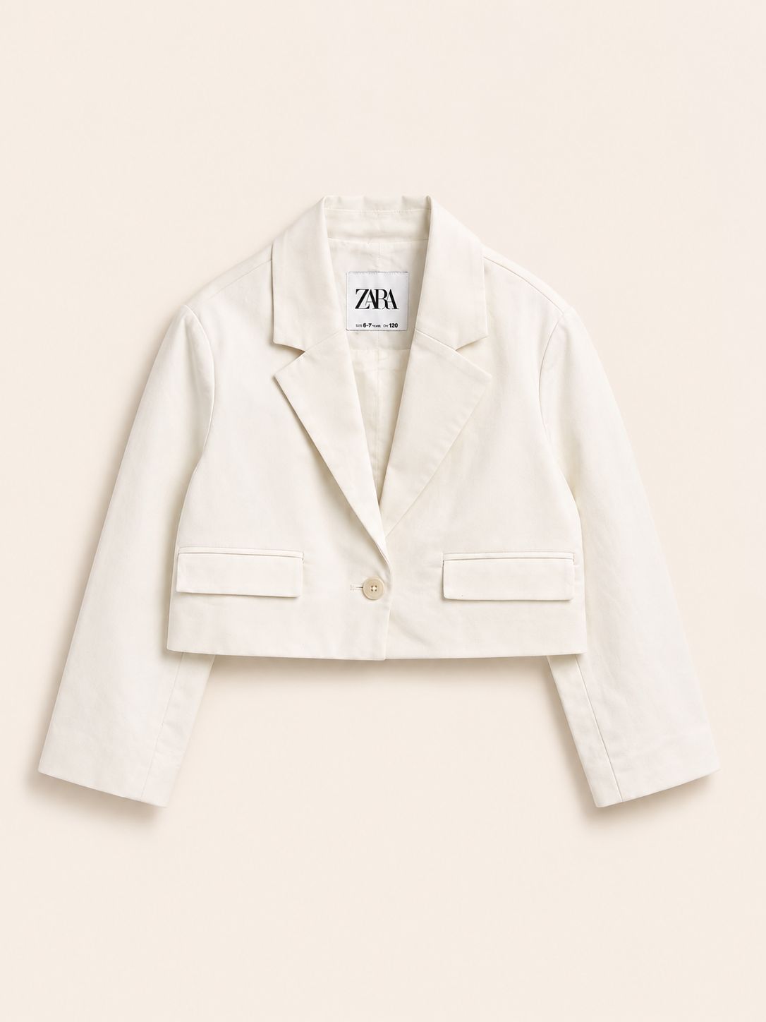 Saco crop blanco