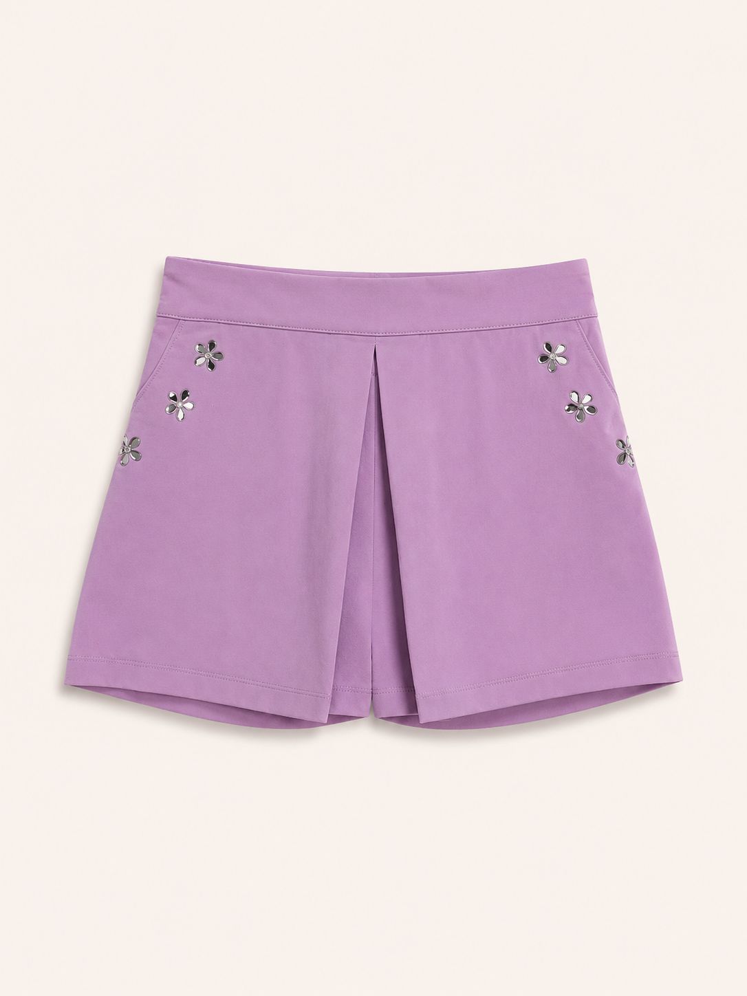 Falda short lila