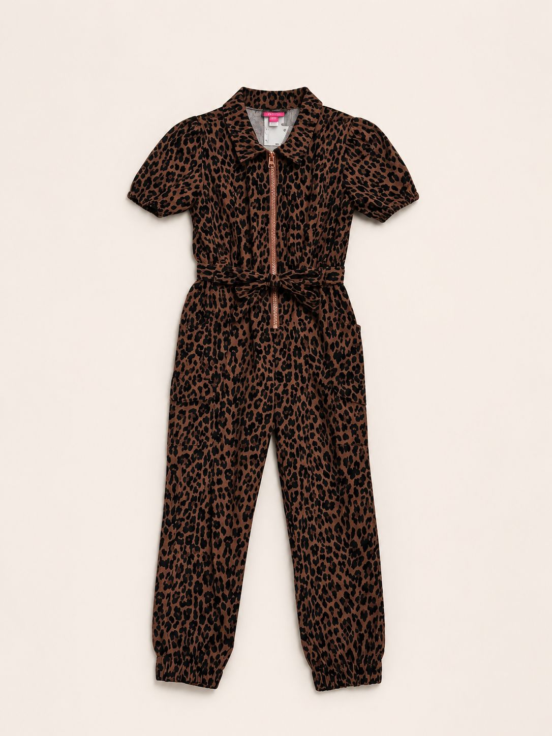 Enterizo animal print marron y negro