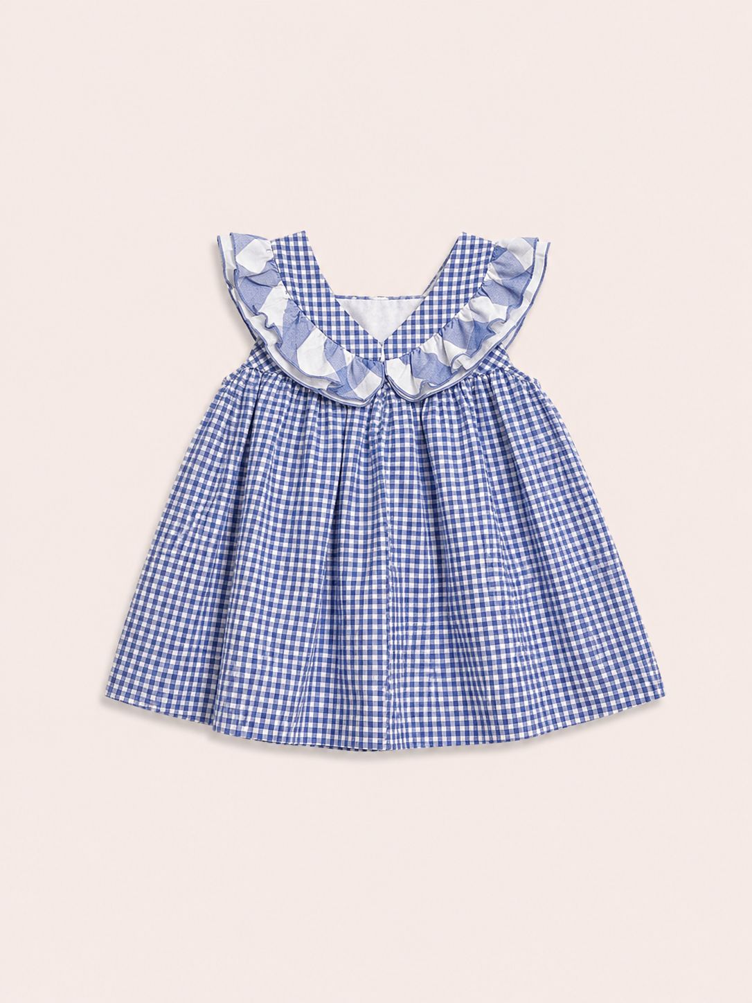 Vestido cuadros azul y blanco - Miniatura 2