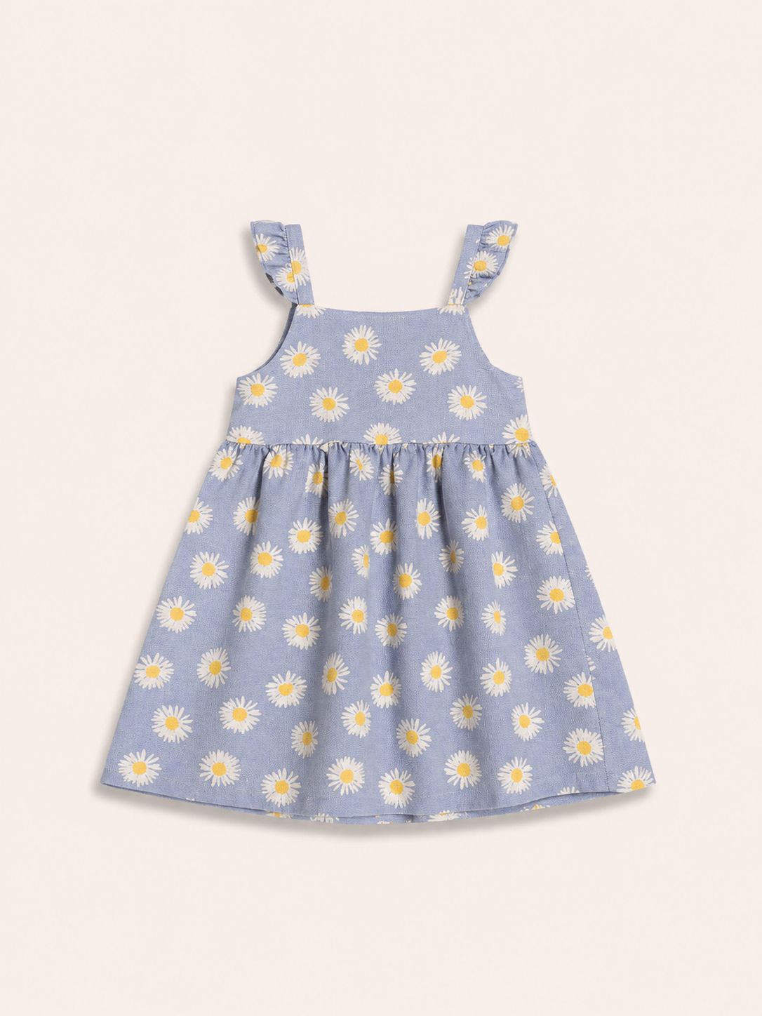 Vestido celeste con margaritas