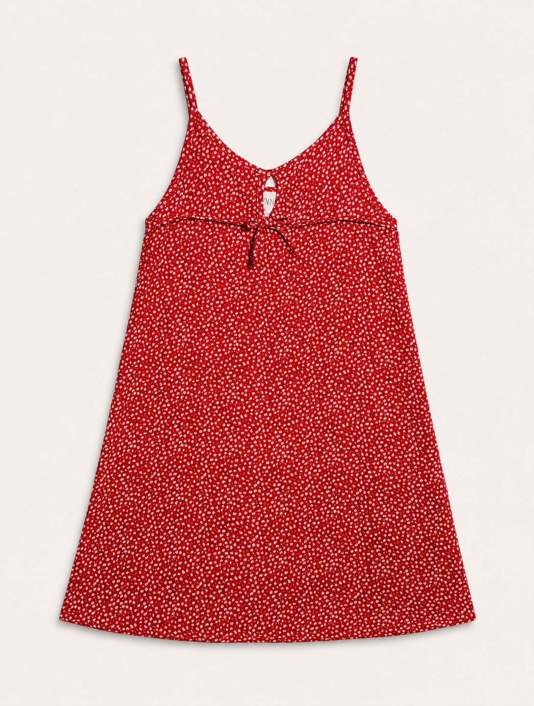 Vestido rojo con flores
