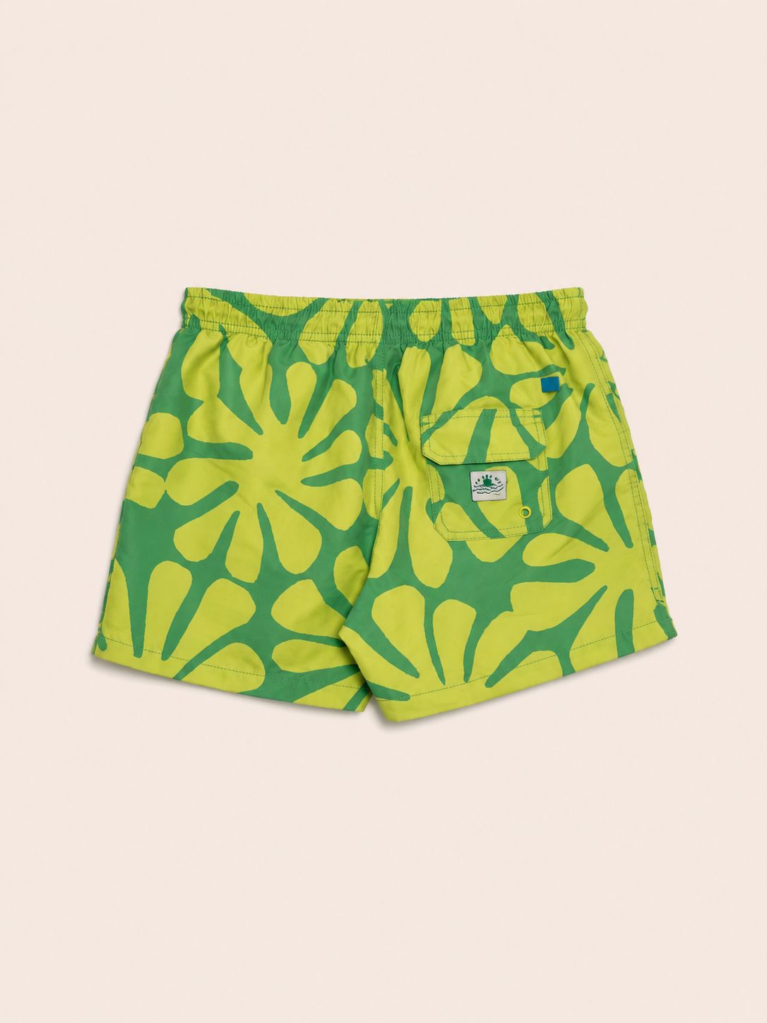 Ropa de baño short verde neon - Miniatura 2