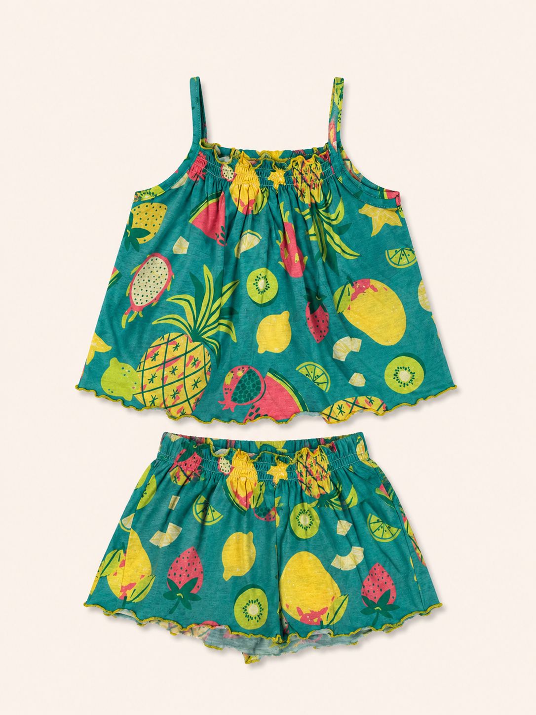 Conjunto verde frutas