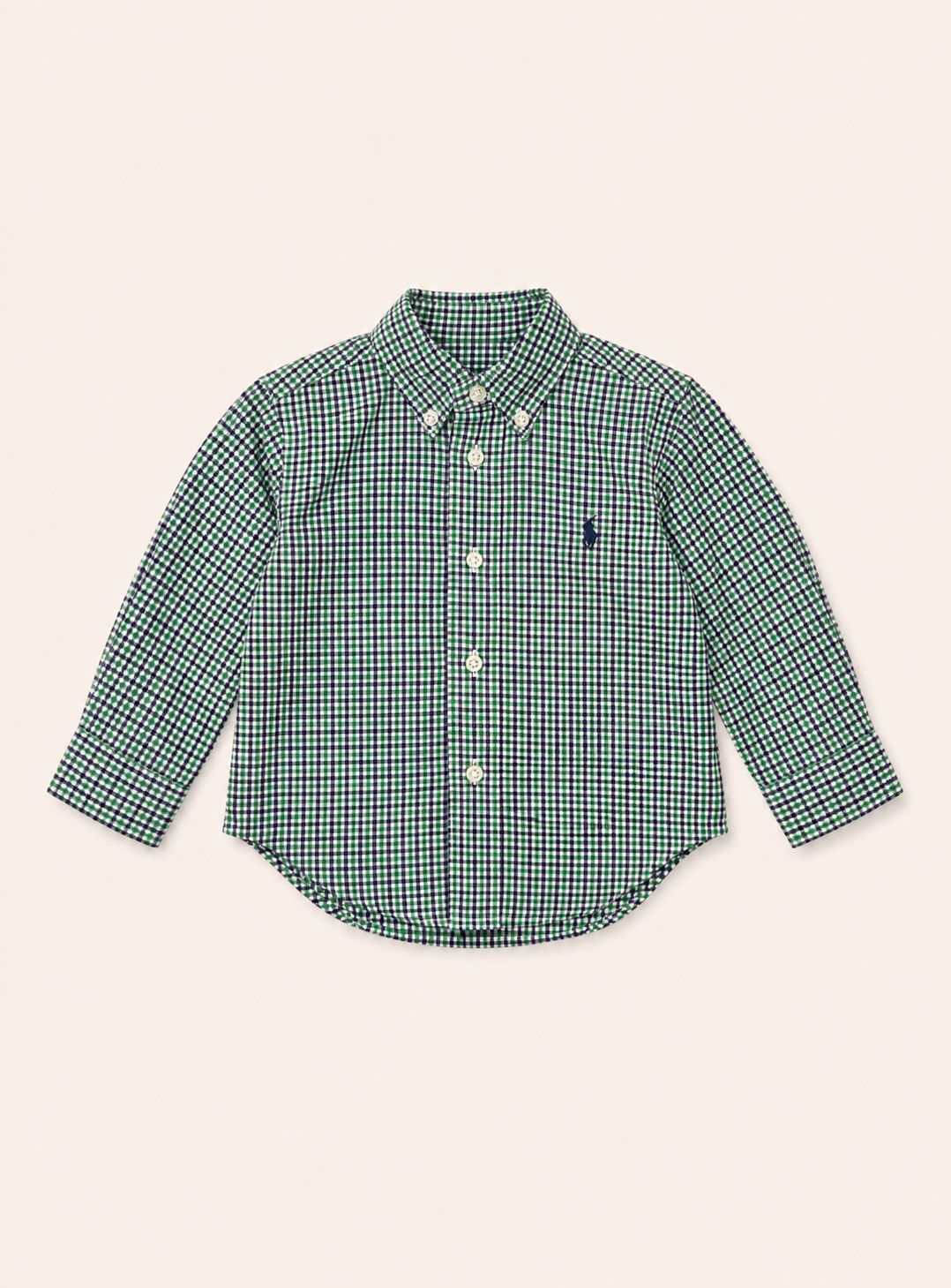 Camisa rayas verdes y moradas
