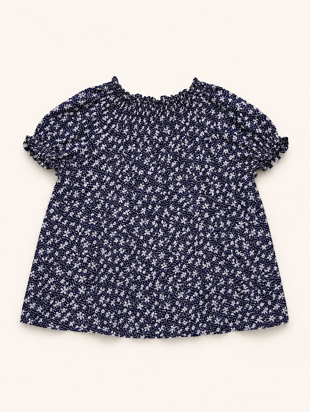 Blusa azul flores blancas - Miniatura 2