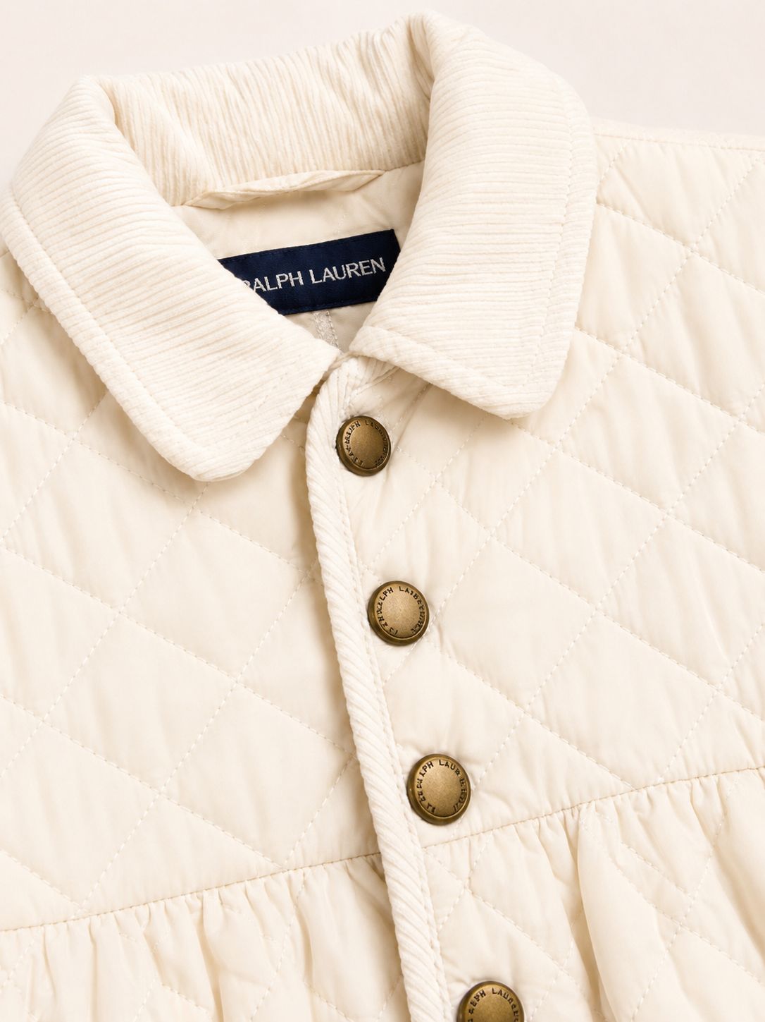 Chaqueta blanca ribete corduroy - Miniatura 2