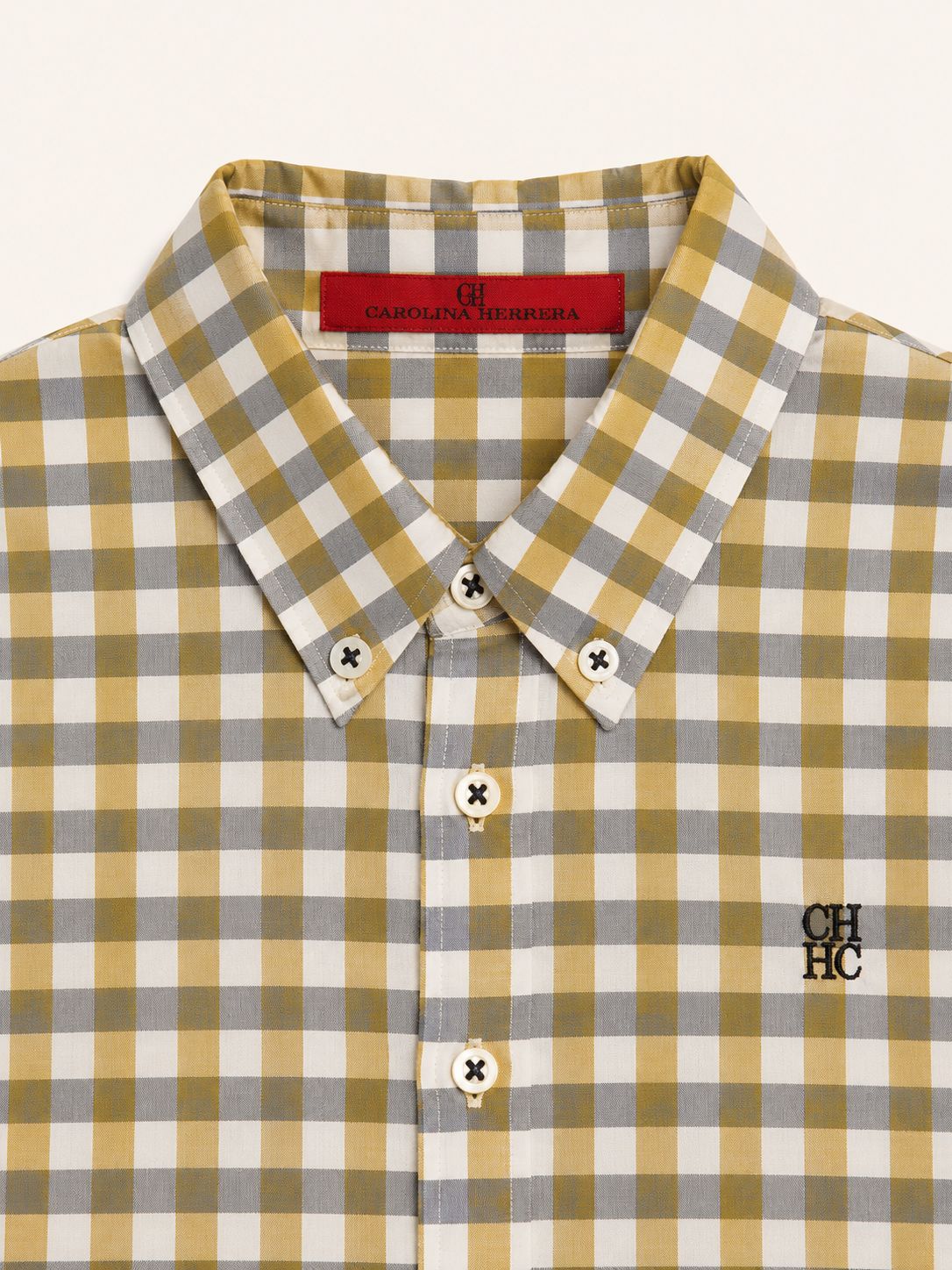 Camisa cuadros amarillos-grises-blancos - Miniatura 2