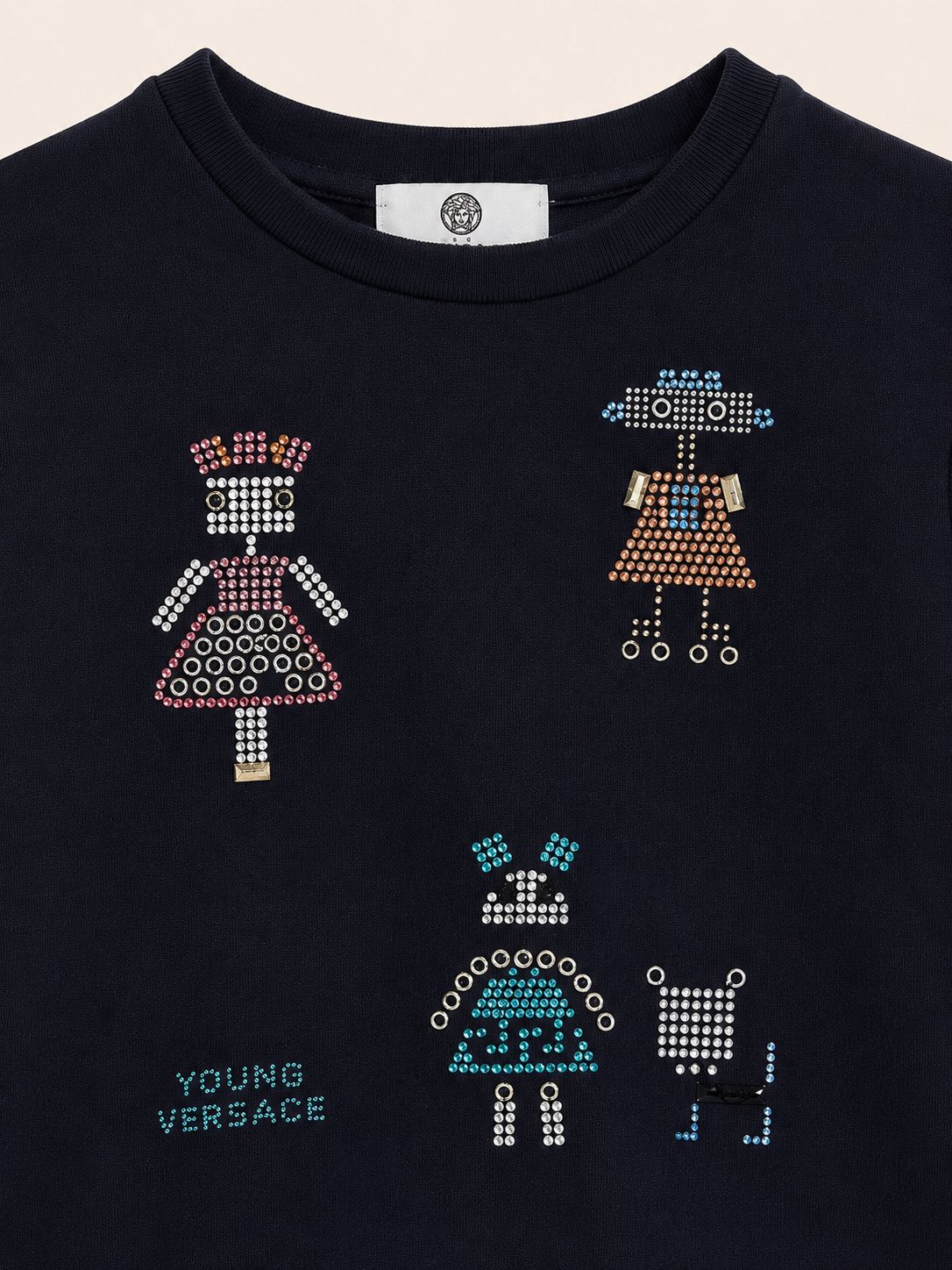 Polera azul algodón brillos - Miniatura 2