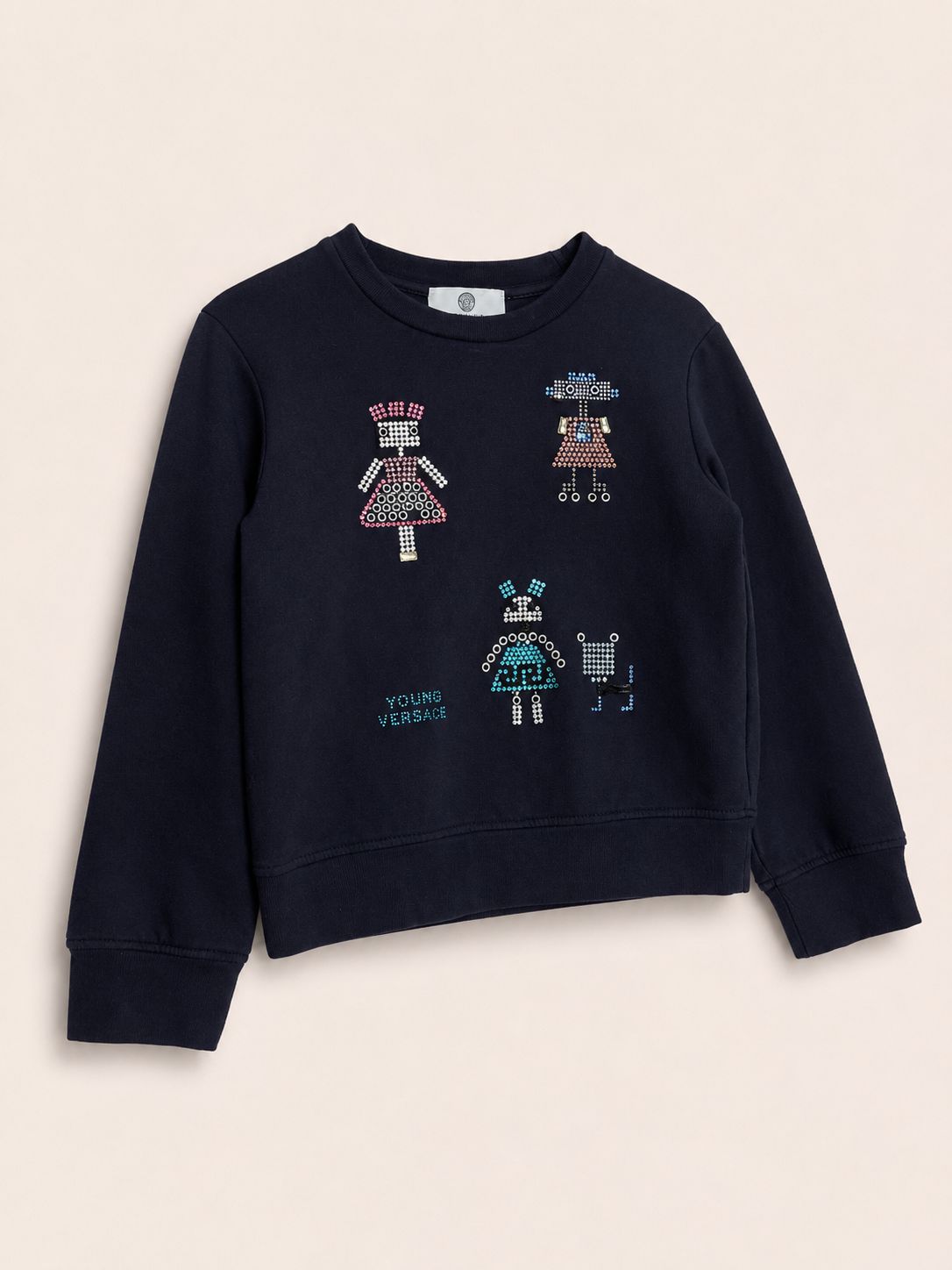 Polera azul algodón brillos - Miniatura 3
