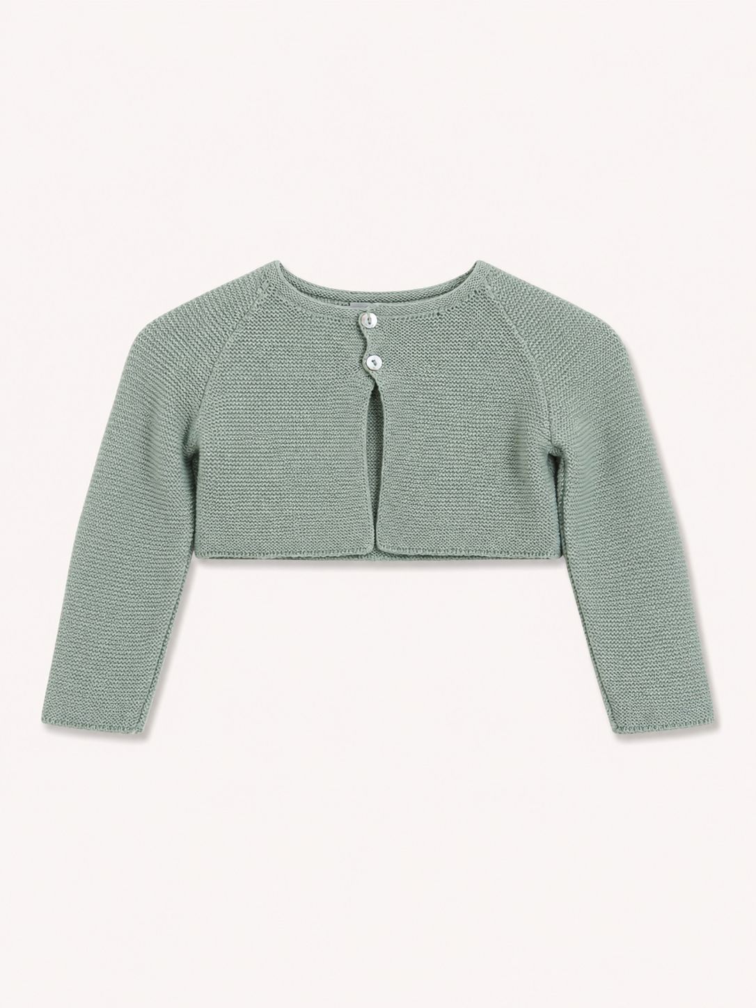 Bolero tejido verde menta
